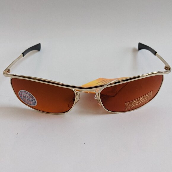 NWT True Vintage 90's fashion Oscar I style metal wrap sports Sunglasses - Picture 4 of 8